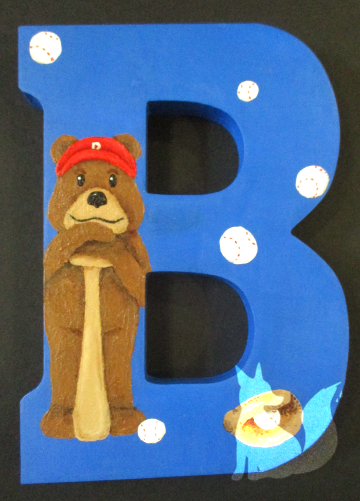 painted letter B