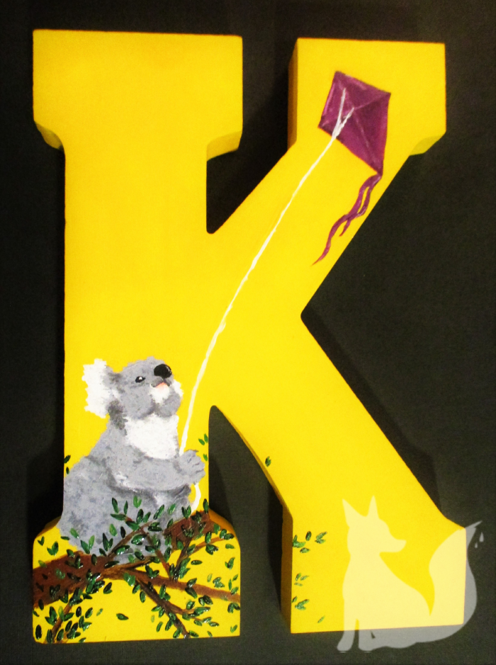 painted letter K